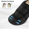 image:imageMens Wide Slippers Comfy Diabetic Orthopedic Shoes Adjustable House Slippers Swollen Feet Walking ShoesBlackplaid