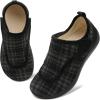image:imageMens Wide Slippers Comfy Diabetic Orthopedic Shoes Adjustable House Slippers Swollen Feet Walking ShoesBlackplaid