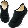 image:imageMens Wide Slippers Comfy Diabetic Orthopedic Shoes Adjustable House Slippers Swollen Feet Walking ShoesDarkblue
