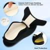 image:imageMens Wide Slippers Comfy Diabetic Orthopedic Shoes Adjustable House Slippers Swollen Feet Walking ShoesDarkblue
