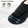 image:imageMens Wide Slippers Comfy Diabetic Orthopedic Shoes Adjustable House Slippers Swollen Feet Walking ShoesDarkblue