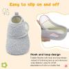 image:imageScurtain Toddler Slippers Winter Boots Kids Slippers Girls Boys Toddler Snow Boots Baby Warm Socks Lightweight House Shoes NonSlip Ankle Booties Walking ShoesGrey