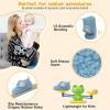 image:imageScurtain Toddler Slippers Winter Boots Kids Slippers Girls Boys Toddler Snow Boots Baby Warm Socks Lightweight House Shoes NonSlip Ankle Booties Walking ShoesBlue