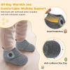 image:imageScurtain Toddler Slippers Winter Boots Kids Slippers Girls Boys Toddler Snow Boots Baby Warm Socks Lightweight House Shoes NonSlip Ankle Booties Walking ShoesDark Grey