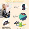 image:imageScurtain Toddler Slippers Winter Boots Kids Slippers Girls Boys Toddler Snow Boots Baby Warm Socks Lightweight House Shoes NonSlip Ankle Booties Walking ShoesBlue Dinosaur