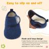 image:imageScurtain Toddler Slippers Winter Boots Kids Slippers Girls Boys Toddler Snow Boots Baby Warm Socks Lightweight House Shoes NonSlip Ankle Booties Walking ShoesNavy