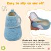 image:imageScurtain Toddler Slippers Winter Boots Kids Slippers Girls Boys Toddler Snow Boots Baby Warm Socks Lightweight House Shoes NonSlip Ankle Booties Walking ShoesBlue