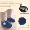 image:imageScurtain Toddler Slippers Winter Boots Kids Slippers Girls Boys Toddler Snow Boots Baby Warm Socks Lightweight House Shoes NonSlip Ankle Booties Walking ShoesNavy