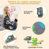 image:imageScurtain Toddler Slippers Winter Boots Kids Slippers Girls Boys Toddler Snow Boots Baby Warm Socks Lightweight House Shoes NonSlip Ankle Booties Walking ShoesGrey Dinosaur