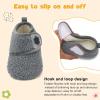 image:imageScurtain Toddler Slippers Winter Boots Kids Slippers Girls Boys Toddler Snow Boots Baby Warm Socks Lightweight House Shoes NonSlip Ankle Booties Walking ShoesDark Grey