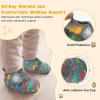 image:imageScurtain Toddler Slippers Winter Boots Kids Slippers Girls Boys Toddler Snow Boots Baby Warm Socks Lightweight House Shoes NonSlip Ankle Booties Walking ShoesGrey Dinosaur