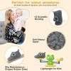 image:imageScurtain Toddler Slippers Winter Boots Kids Slippers Girls Boys Toddler Snow Boots Baby Warm Socks Lightweight House Shoes NonSlip Ankle Booties Walking ShoesDark Grey
